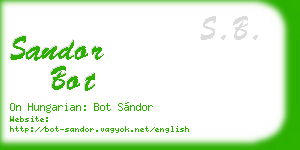sandor bot business card